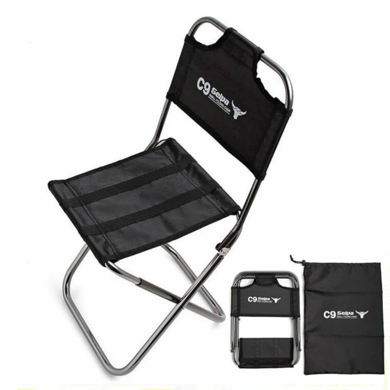 

Светильник на открытом воздухе рыбалка стул благодаря надежному Алюминий сплав нейлон камуфляж складной небольшой Размеры стул Кемпинг Пе...