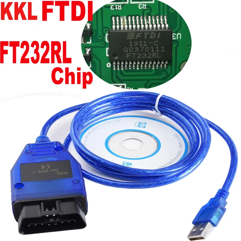 

Vag KKL 409 OBD2 Диагностический Тестовый Кабель Для Audi/Seat/VW/Skoda С Интерфейсом FTDI FT232RL