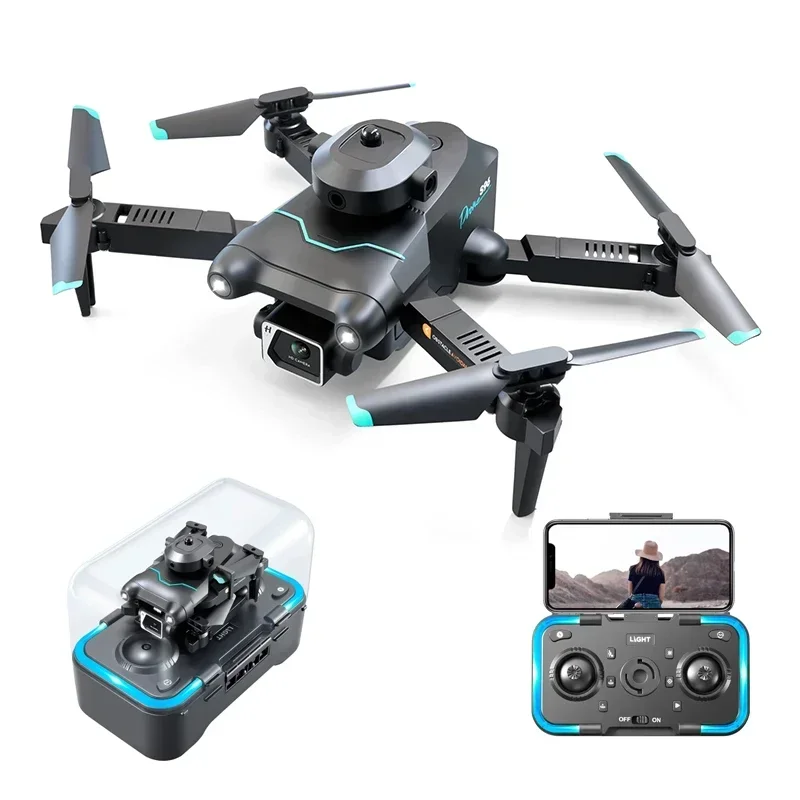 

HJ S96 Mini Obstacle Avoidance Folding Dron UAV Optical Flow Positioning HD Camera Aerial One Rest Box Machine New DroneToy