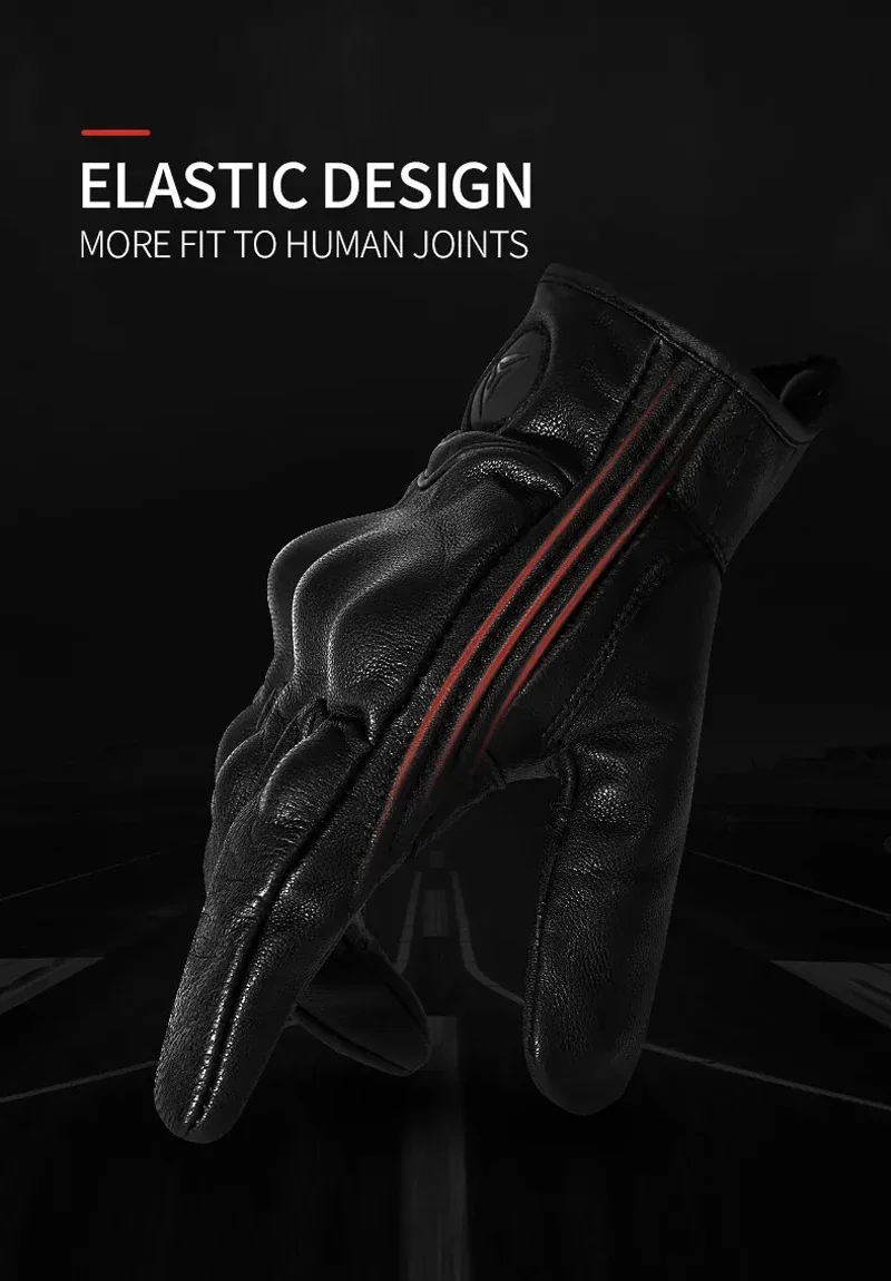 Мотоциклетные перчатки для мужчин и женщин кожаные из углеродного волокна
