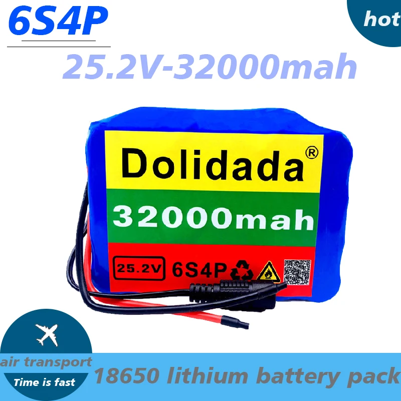 

New 6s4p 24V 32Ah 18650 Battery Lithium Battery 25.2v 32000mAh Electric Bicycle Moped /Electric/Li ion Battery Pack