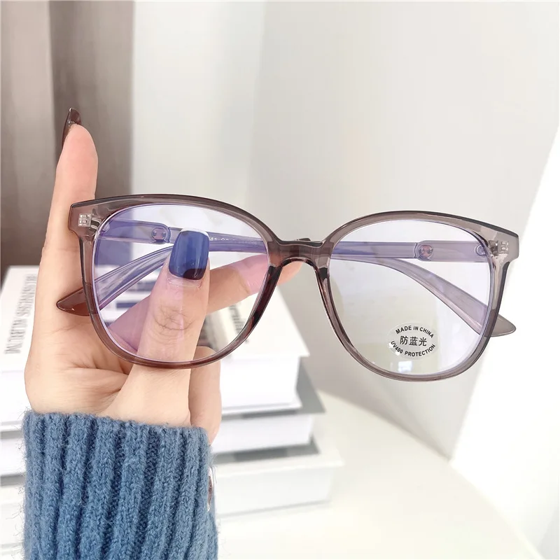 

Cubojue TR90 Oversized Computer Glasses Women Male Transparent Eyeglasses Frame Female Men Unisex Square Spectacles for Grade