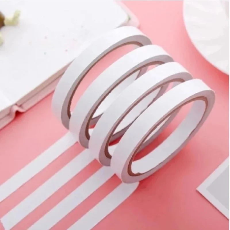 Wit Dubbelzijdig Tape Diy Craft Gift-Wrap Sterke Plakband Zelfklevende Clear Tape Voor Office Home decoratie