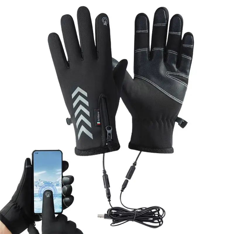 

Перчатки для сенсорных экранов, водонепроницаемые Нескользящие, с зарядкой от USB