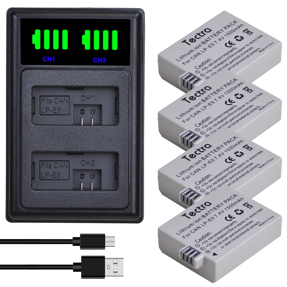 

1500mAh LP-E5 LPE5 Battery + LED Charger for Canon EOS Rebel XS, Rebel T1i, Rebel XSi, 1000D, 500D, 450D, Kiss X3, X2, F