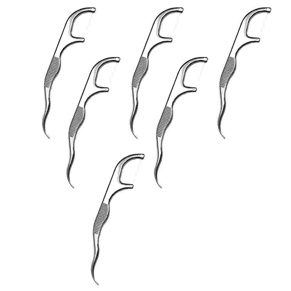 

6 шт., набор зубных нитей из нержавеющей стали