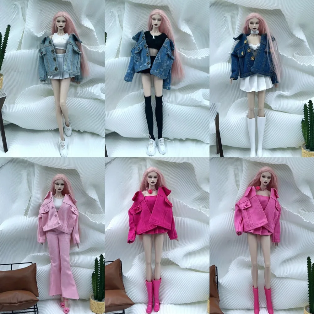 Высококачественный комплект одежды/кукольная одежда 30 см костюм джинсовое