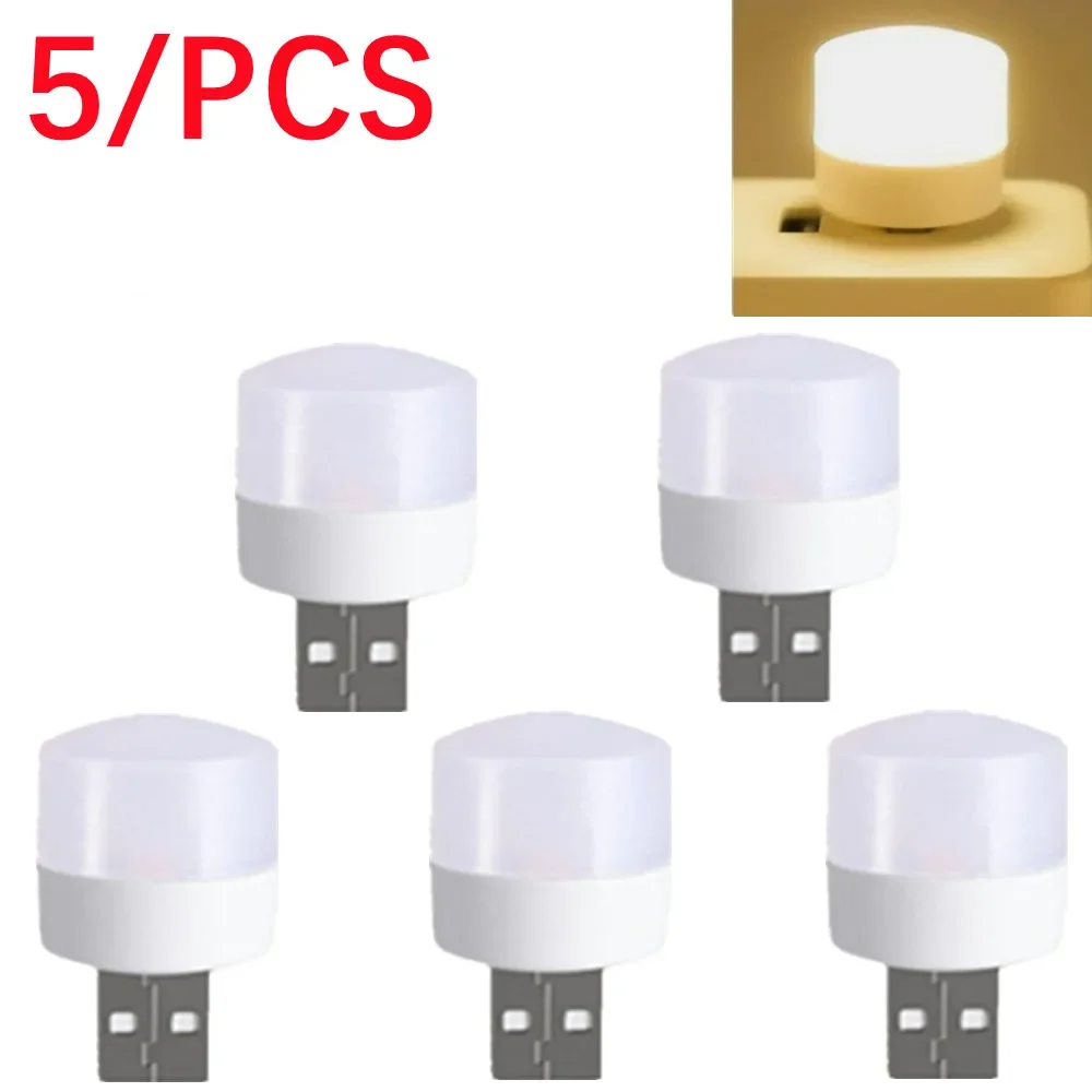 

5 шт. USB светодиодная лампа 1 Вт Супер яркая теплая защита глаз USB-подсветка для книг Компьютерная мобильная зарядка USB светодиодный ночник