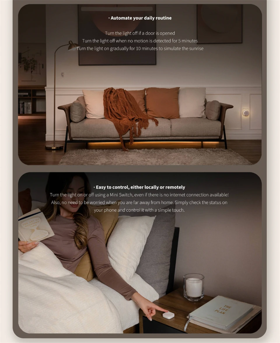 2023 NEW Aqara Умная светодиодная лампа T1 Zigbee 3.0 E27 2700K-6500K 220-240V APP Дистанционная Свет для