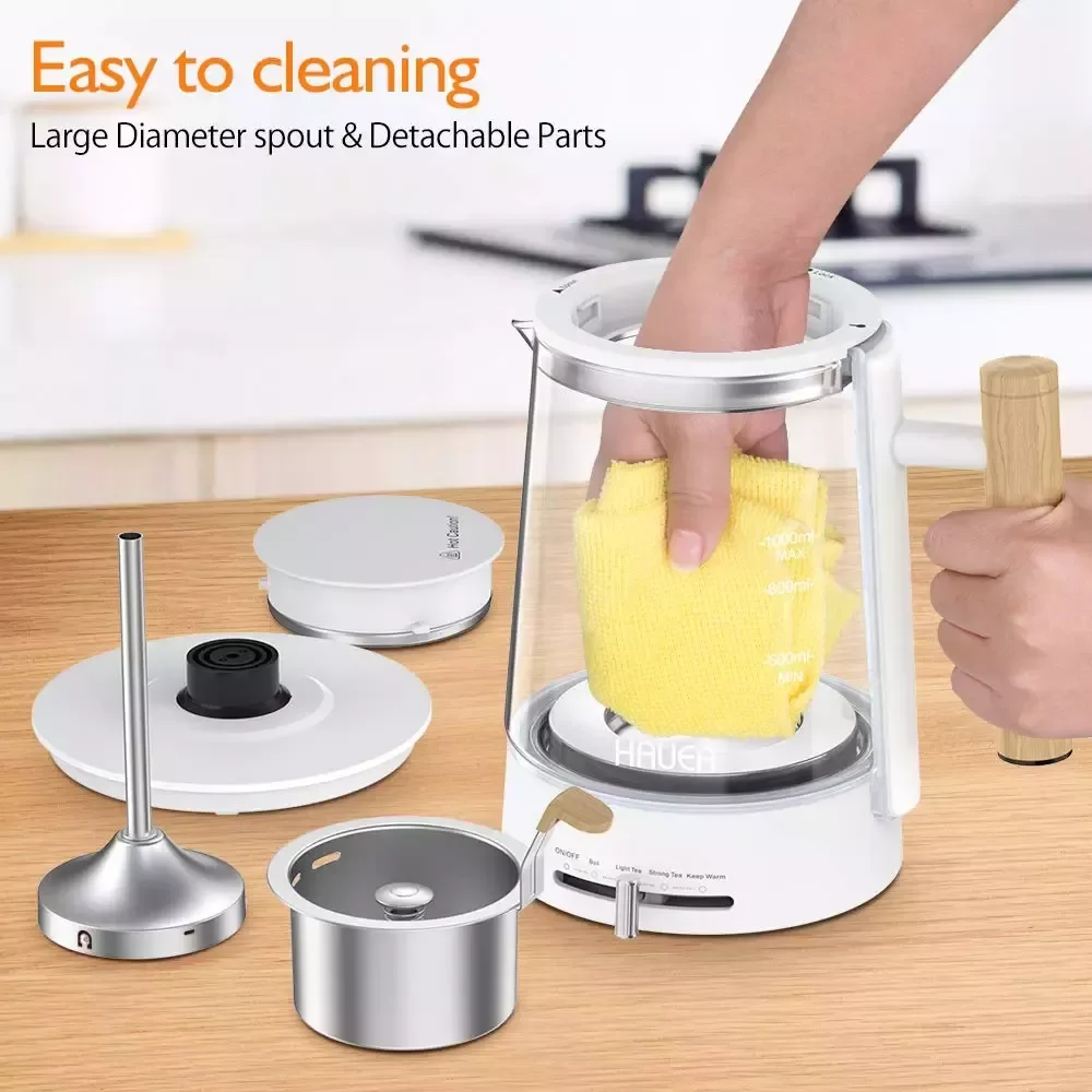 

NEW2023 in Kettle for Tea 1L Large Capacity Hot Water Kettle Smart Tea Pot with Removable Strainer Quick-Heating Tea Pot air fry