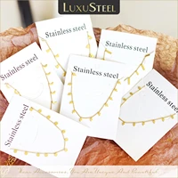luxusteel gold color stainless steel chains necklace for women girl small mini star heart coin charm choker vintage jewelry 2022