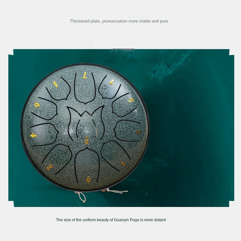 6-Inch 11-Tone Rain Drum Outdoor Garden Waterproof Music Forget Friends Adult Handheld