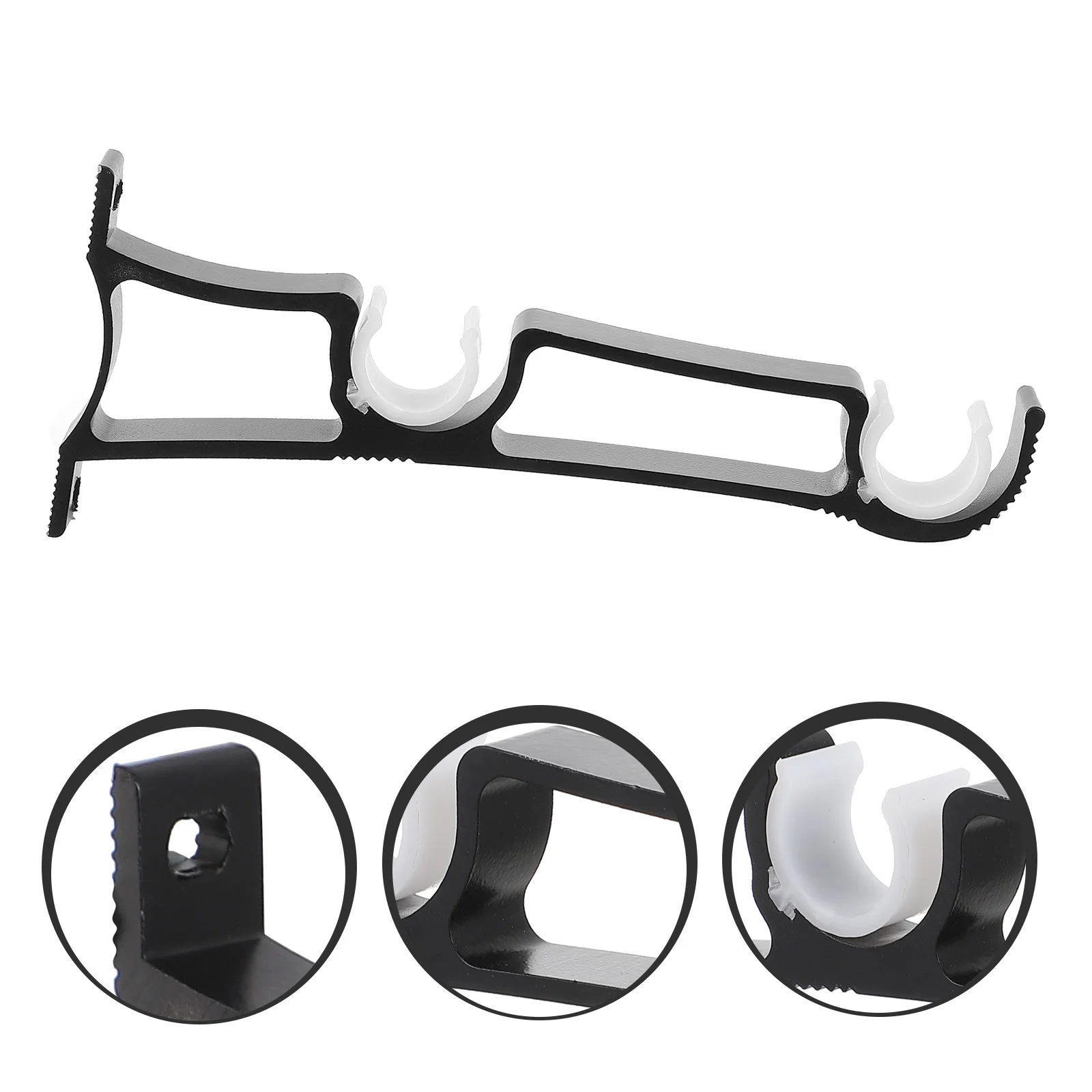 

Heavy Duty Curtain Rod Hooks Drapery Rod Holders for Wall Curtain Rod Support Wall Drapery Hanging Holder