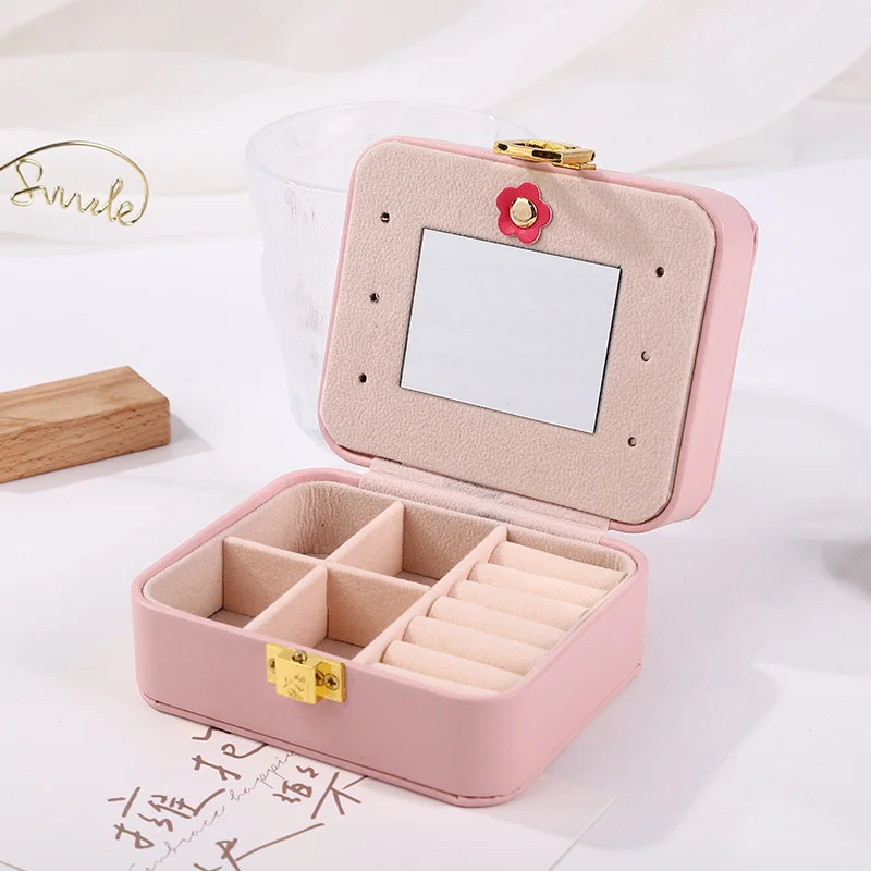 Girls Jewelry storage box earrings studs necklaces hand accessories box household small luxury jewelry Packaging & Display box