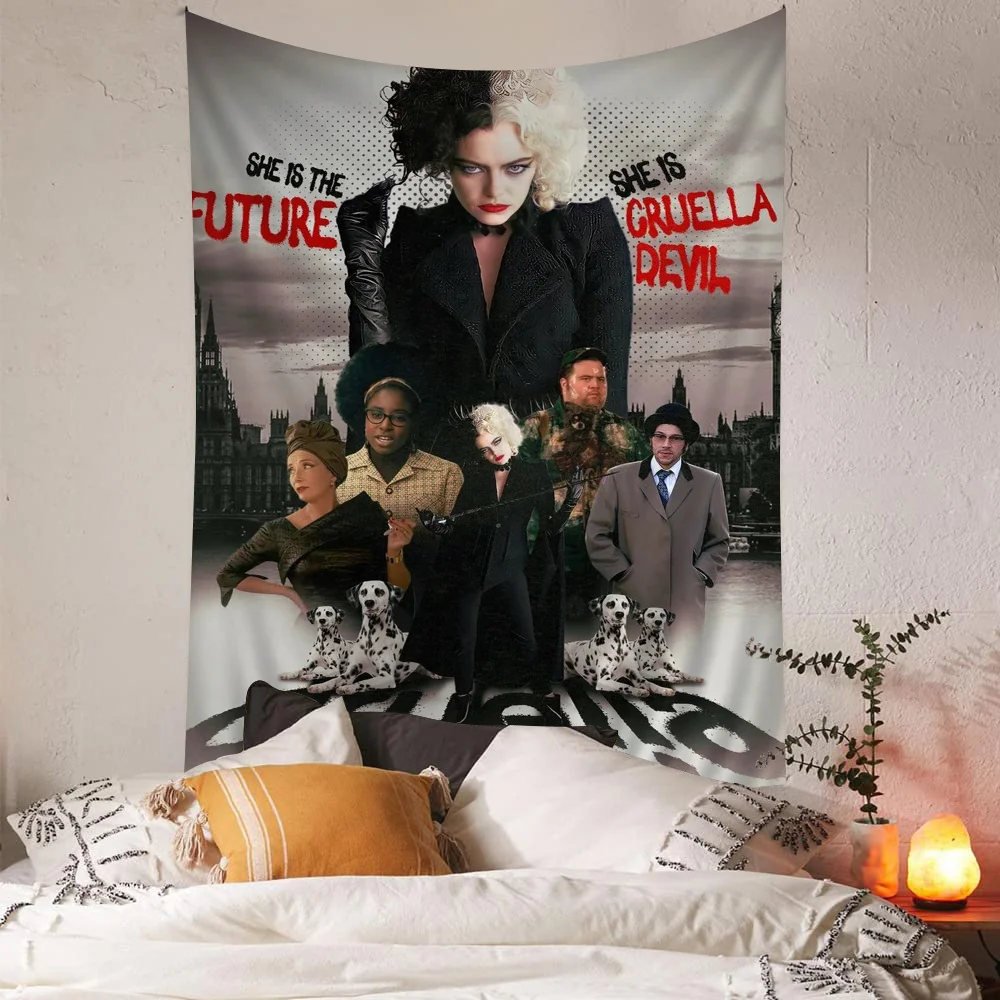 C-Cruella аниме гобелен настенное украшение домашний настенный декор