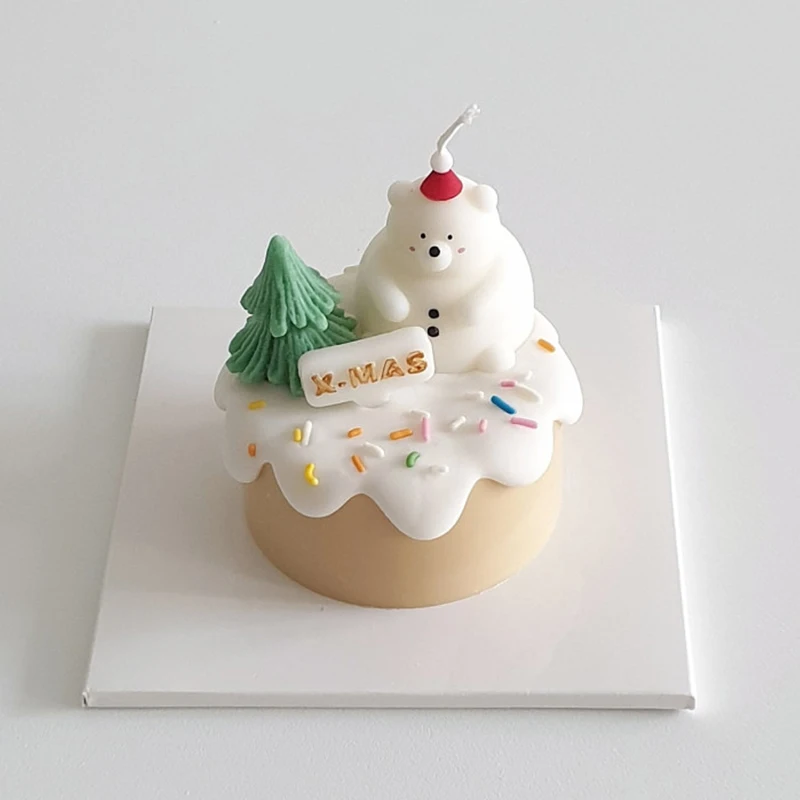 

Пухлый милый медведь Ароматизированная свеча силиконовая форма сделай сам украшение для торта мусс шоколад