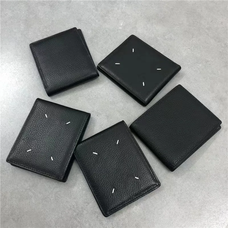 Margiela Wallets Men Women 22SS Luxury Brand MM6 Top Layer Cowhide Multi Card Slot Simple Logo Fashion Coin Purse Business