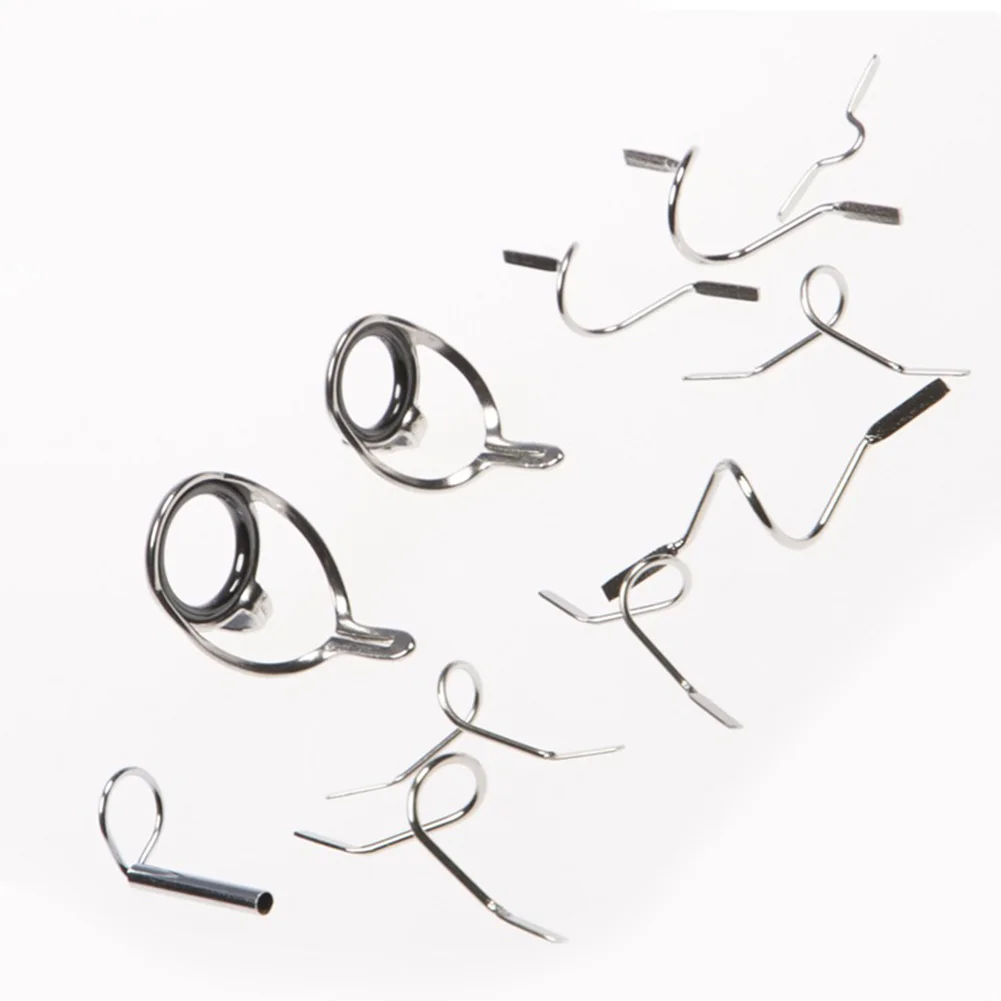 Brand New Fly Fishing Tool Fish Repair Kit Rod Guide Eye Set Smooth Stainless Steel Ring Tip