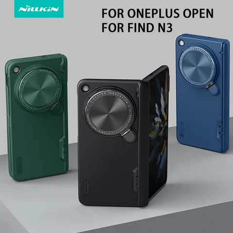 Открытый чехол NILLKIN для OnePlus, матовый щит, опора для камеры, откидной чехол для объектива, держатель для телефона 180 ° Складной чехол для One Plus Open