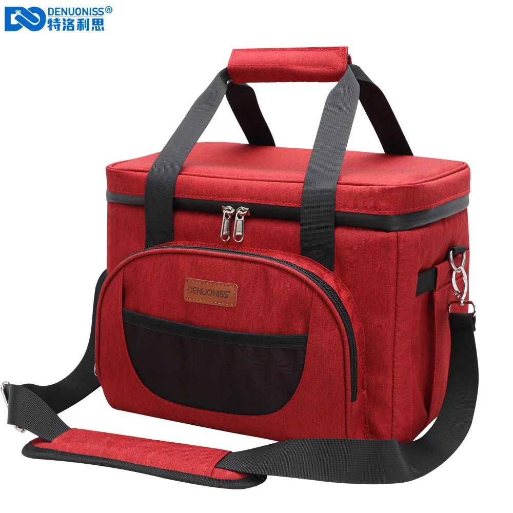 

16/28L 40 Cans Cooler Bag With Strap Picnic Bag Sac Isotherme Insulated Bag For Beer Big Meal Container Lunch Bag