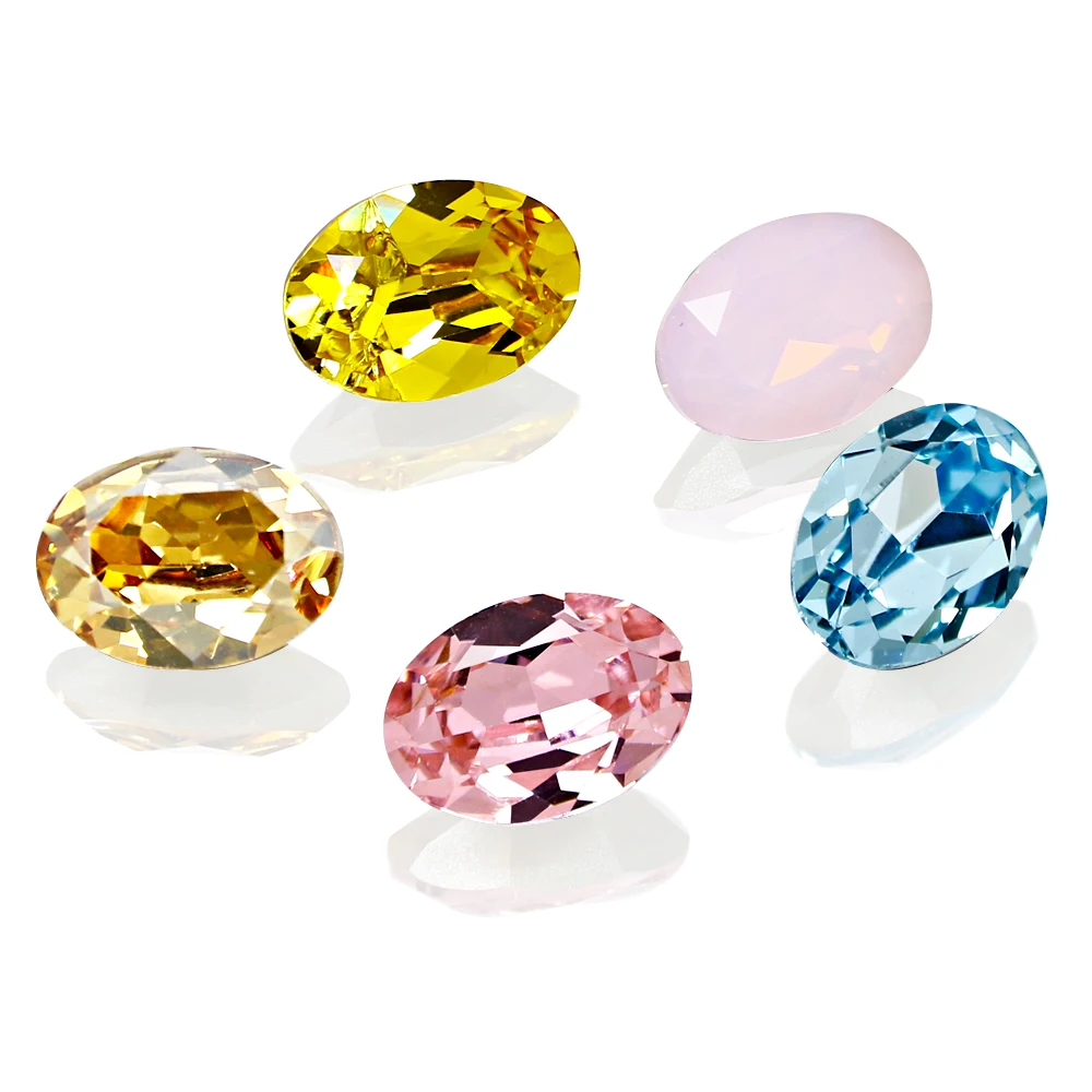 6x4мм овальный форма фантазии камень к9 хрустальные клей высокого качества на