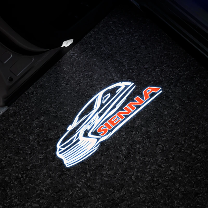 

2Pcs Led For Sienna 2005 2006 2007 2008 2009 2010 2011-2022 Projector Car Door Welcome Lights Puddle Lamp Decoration Accessories