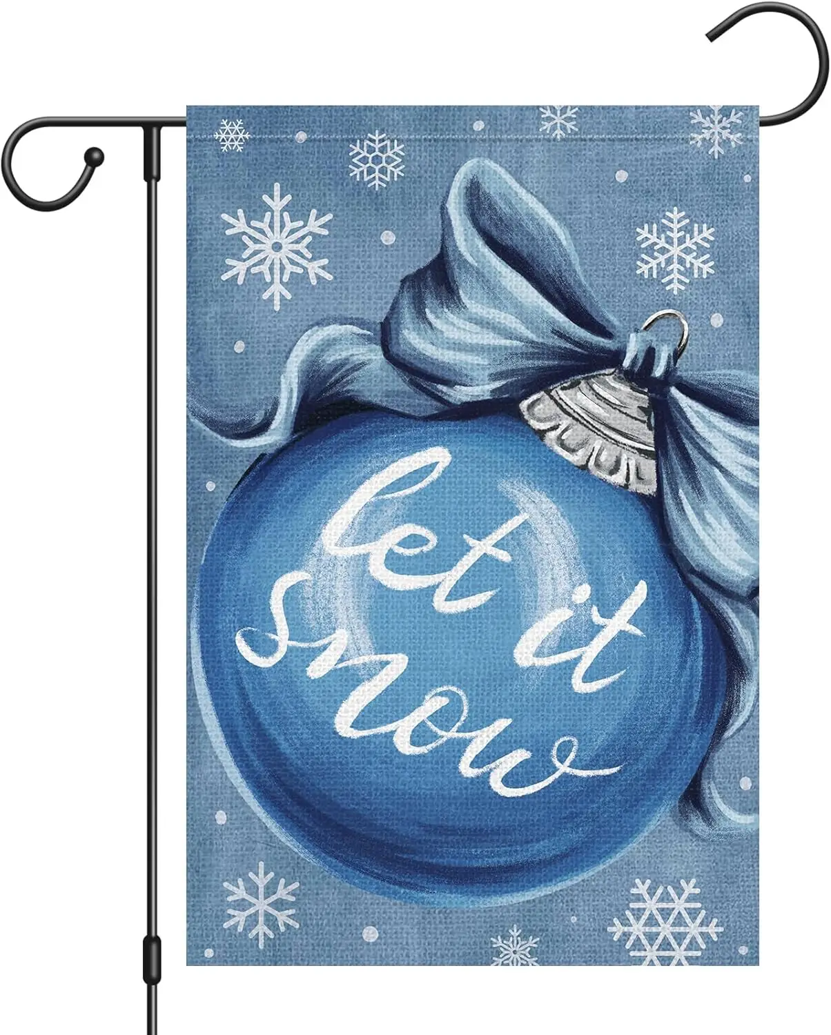Heyfibro Let It Snow Зимний садовый флаг Рождественский шар Садовые флаги 12x18 дюймов
