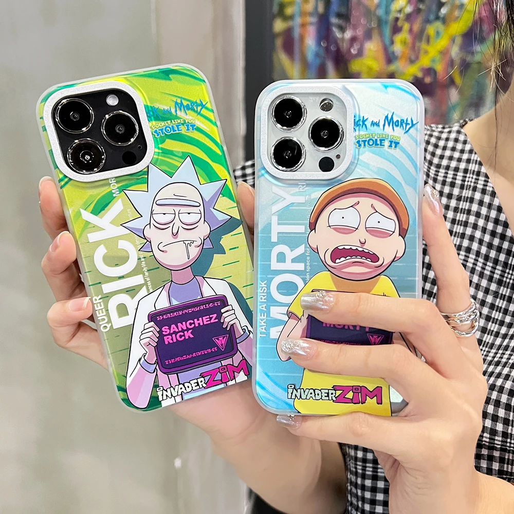 Чехол для Iphone 11 12 13 14 Pro Max M-Ricks R-Morty