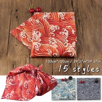 100cm large japanese style retro handkerchief furoshiki cotton cloth bento wrapping cloth gift wrapping traditional scarf