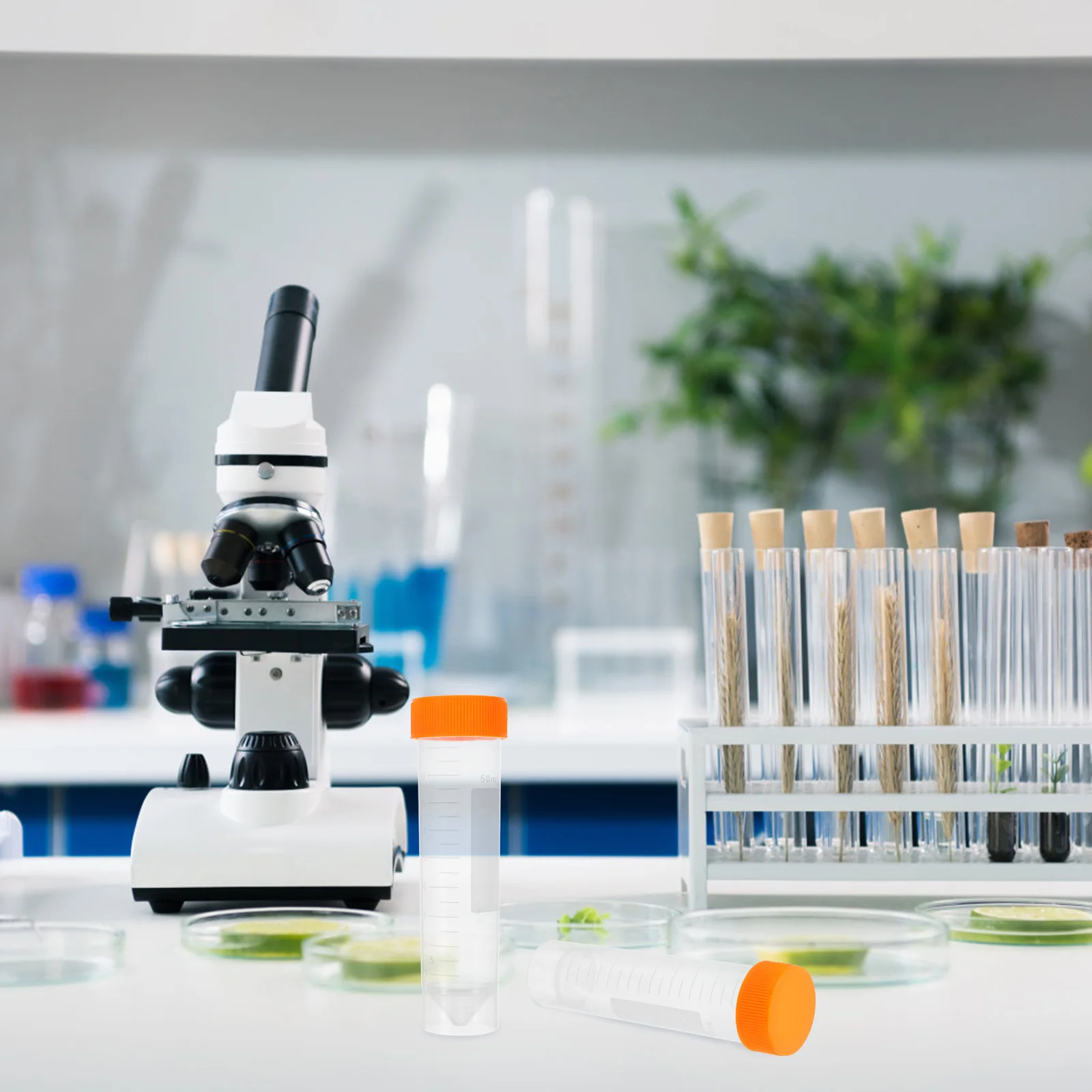 50 шт. прочная центрифужная пробирка с плоским дном винтовая крышка