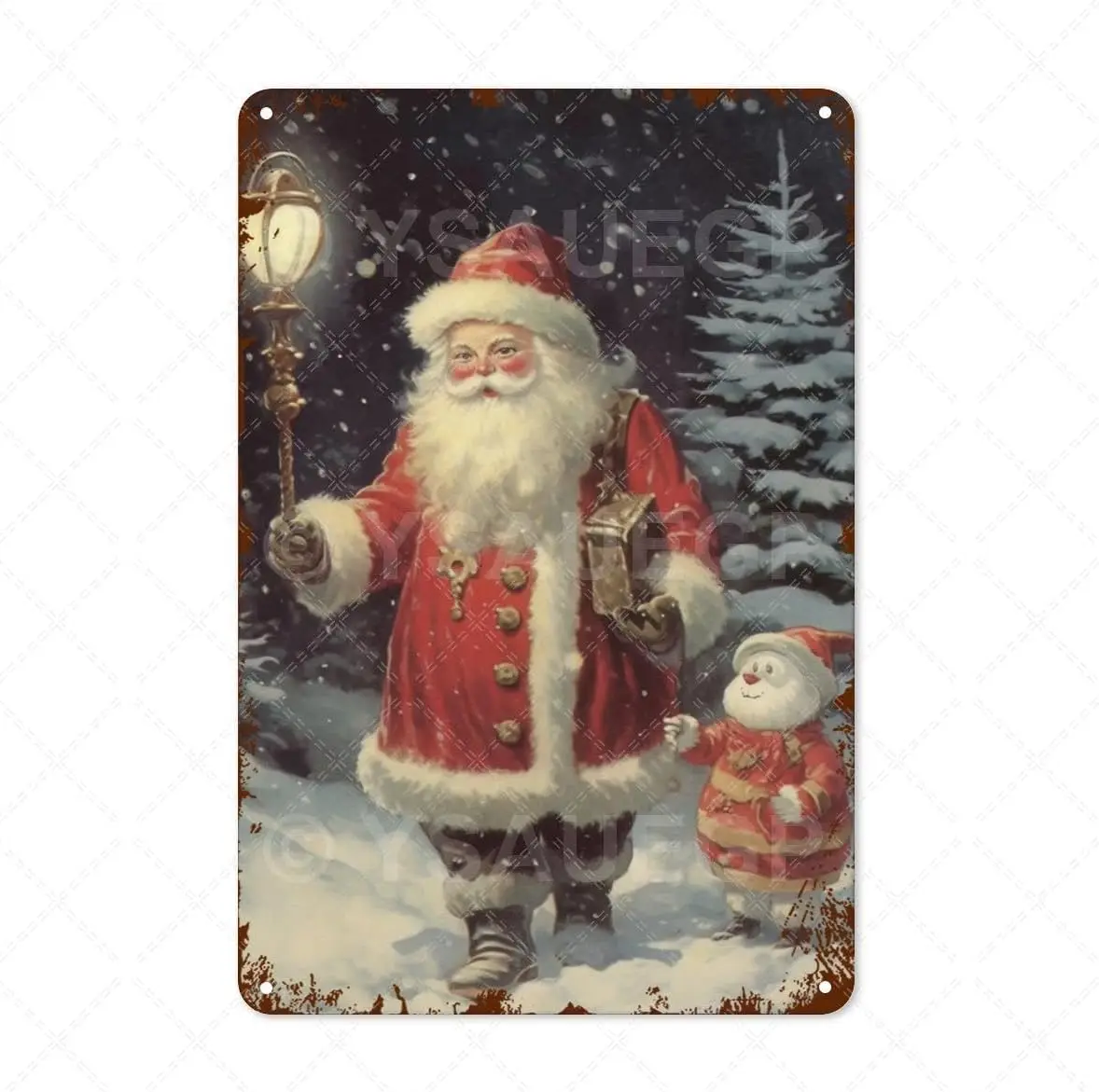 Snt Clus Tn Sgn - 812 nch Ретро Chrstms Metl Wll Декор Плакат Vntge Tnplte для дома Br Grge Grden P Bthroom Mn Cve