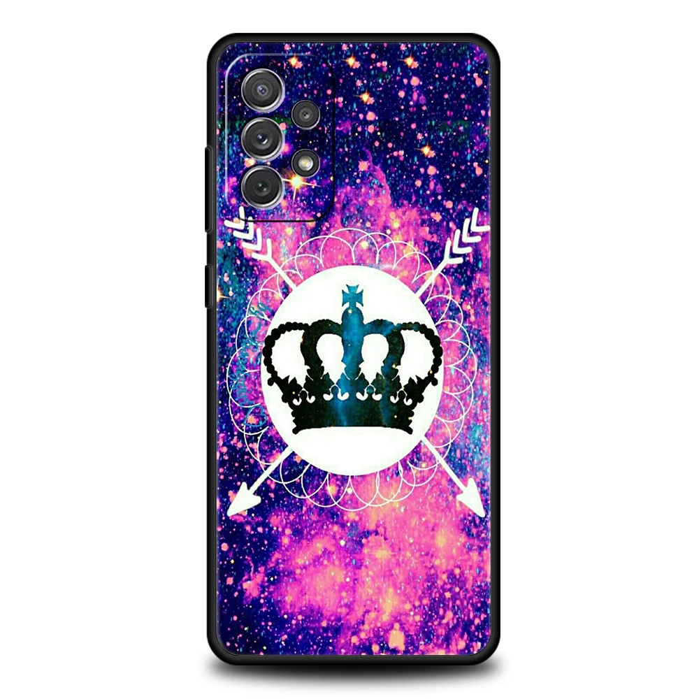 Crown King And Queen Silicone Case For Samsung Galaxy A32 A52 A13 A22 A72 A51 A71 A41 A11 A31 A21S 5G Luxury Phone Cover Shell