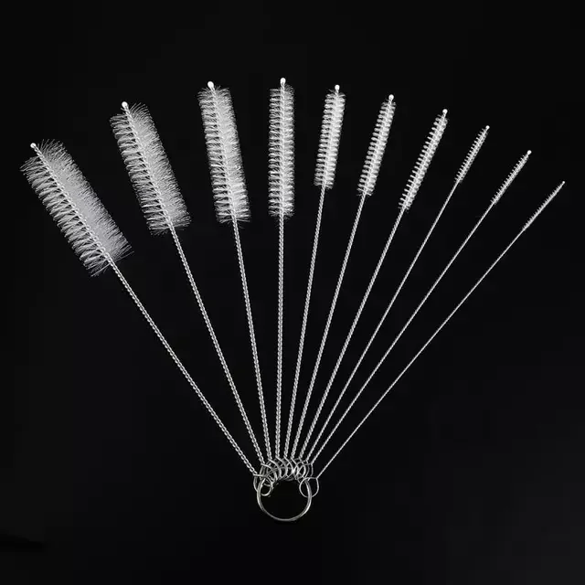 

10pcs Nylon Tube Brushes Cleaning Brush Set Bottle Tube Pipe Small Tube Bottle Straw Washing Cleaner Household Cleaning Tools