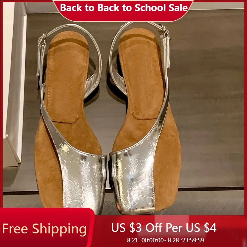 

Genuine Leather Strange Toe Med Heel Summer Shoes Special Design Mixed Color High Street Fashion Women Sandals Big sIZE