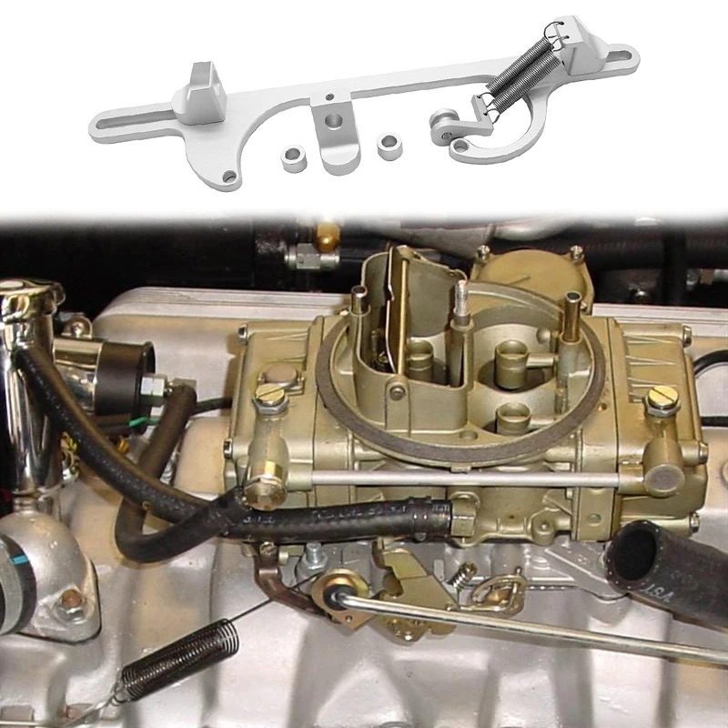 

Throttle Cable Bracket with Dual Return Springs Throttle Base Cable Car Accessories for 4150 4160 Carburetor