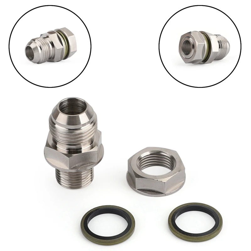 10AN To M18X1.5 Turbine Oil Pan/Oil Return Drain Plug Adapter Expansion Joint Without Welding | Bolts