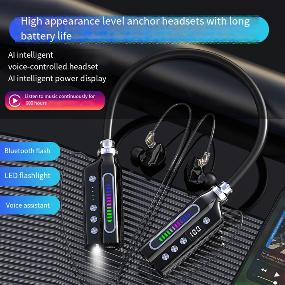 

Bluetooth Earphones Hanging Neck Sports Earphones Wireless Bluetooth Earphones Waterproof Headset Noise Reduction Earbuds