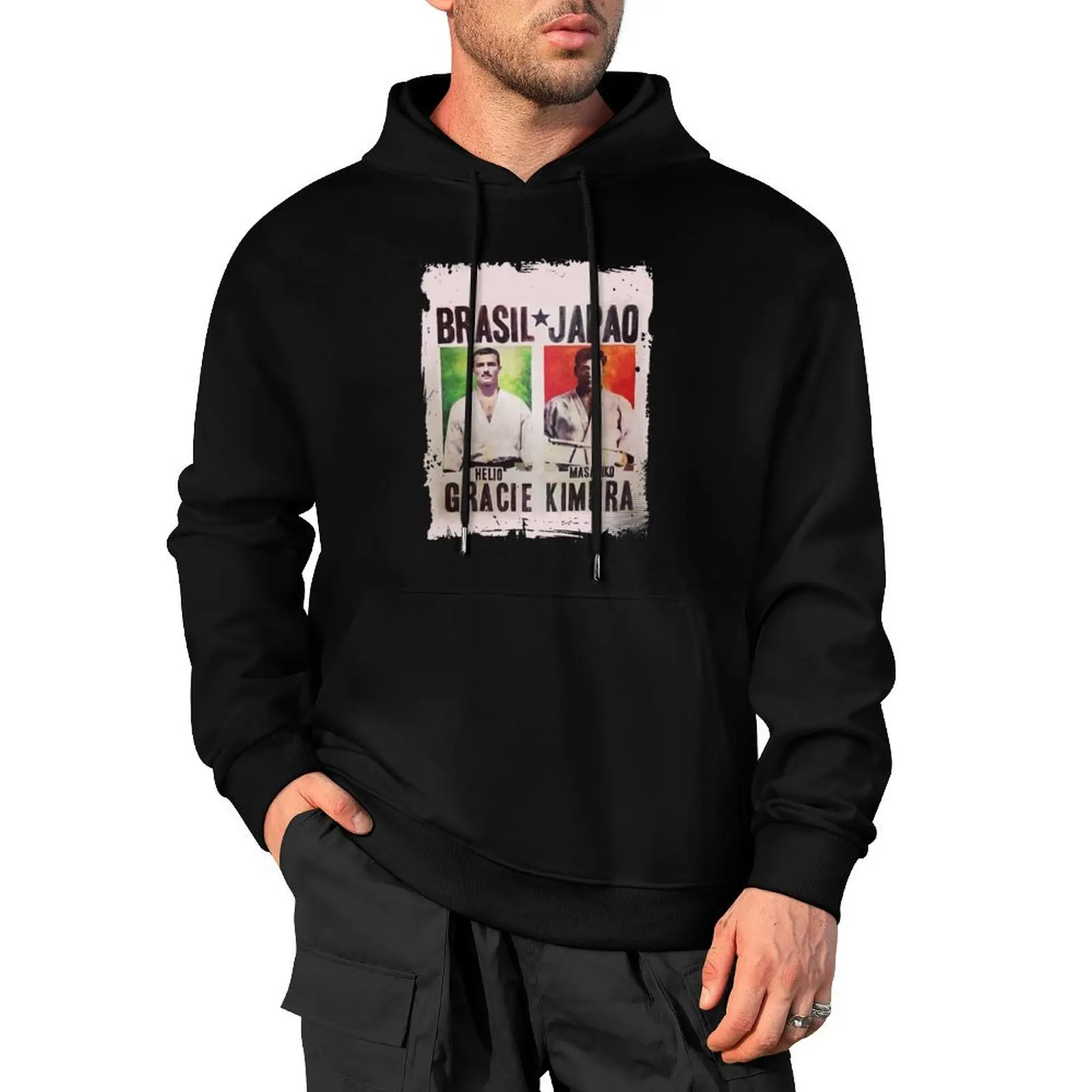 Grand Master Gracie vs Masahiko Kimura Fight Poster пуловер с капюшоном мужская одежда осенняя