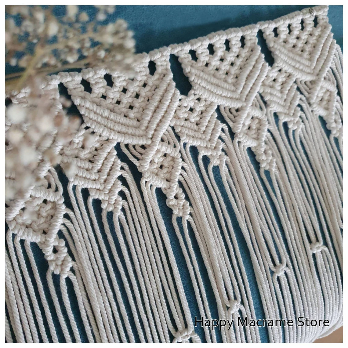 Большая занавеска на дверь и окно из макраме дизайнерская настенная цепочка в