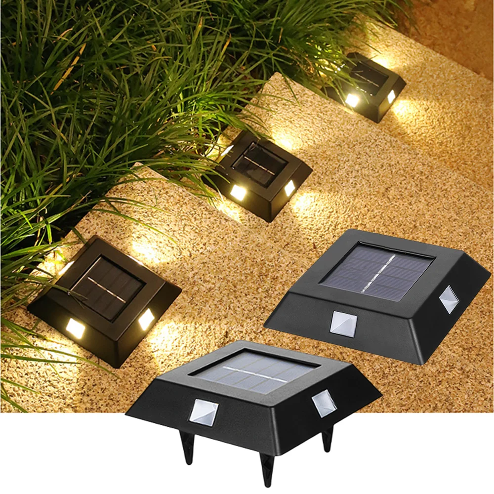 

Solar Light Outdoor Waterproof Wall Lamp Garden Decoration Lighting Solar Underground Lights Stairs Fence Sunlight Lamp 4LEDs