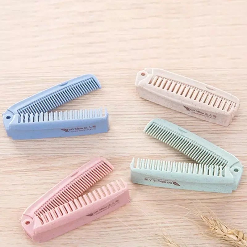

NEW Folding Comb Hair Brush Anti-static Combs Travel Hair Brush Wheat straw Folding Hairdressing Styling Tool
