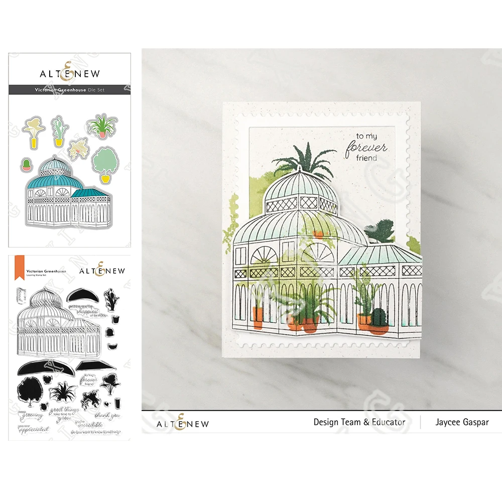 

2022 Clear Silicone Stamps Victorian Greenhouse Metal Cutting Dies Set Diy Scrapbook Decorate Embossing Diy Greeting Card Molds