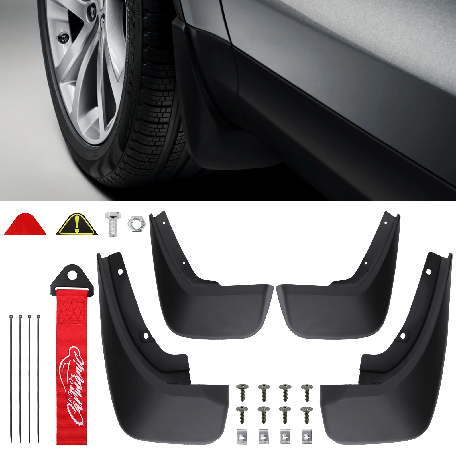 Брызговики с буксировочным ремнем для Land Rover Discovery 5 LR5 L462 2017-2021