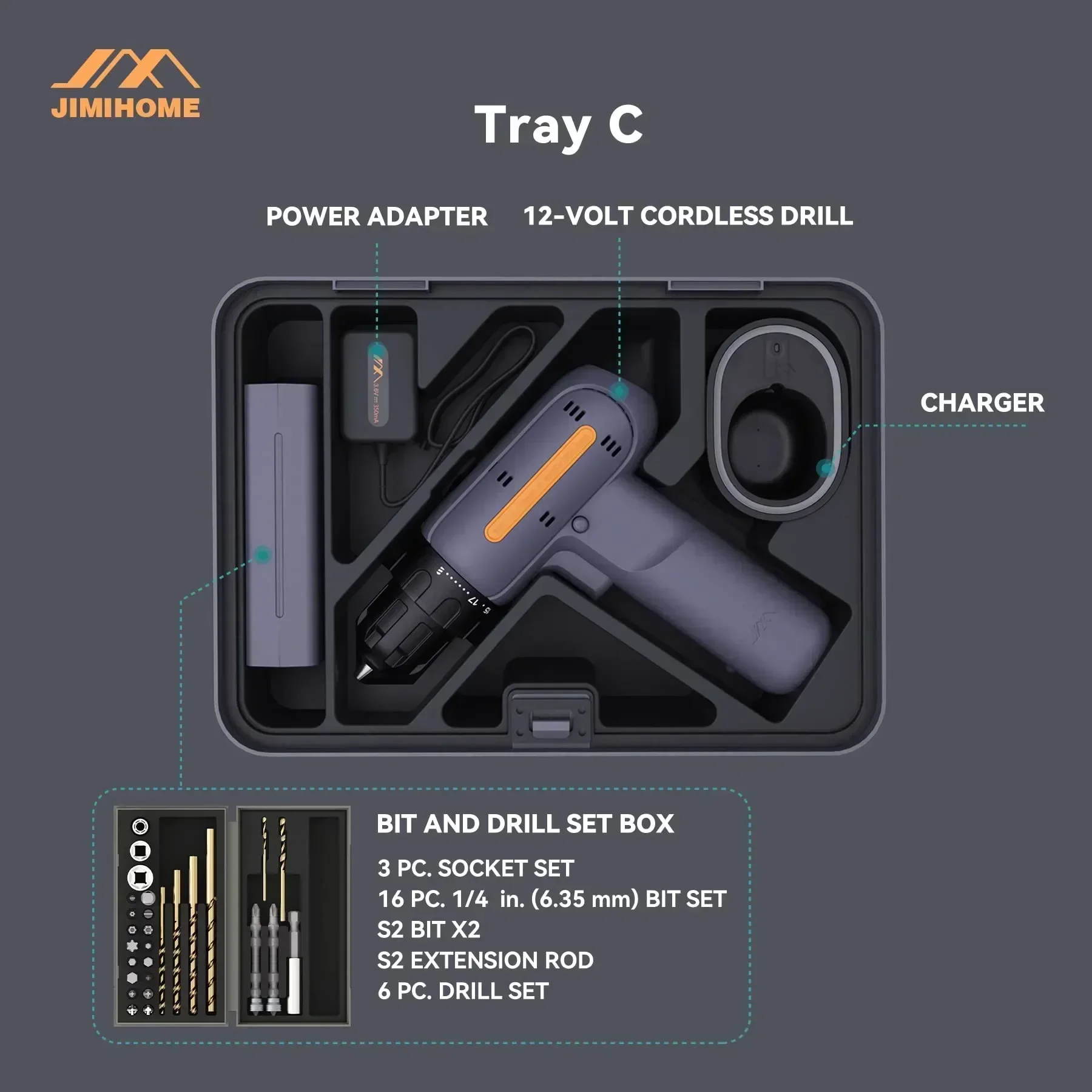 JIMIHOME X4-ABCD многофункциональный комбинированный мощный/набор ручных инструментов