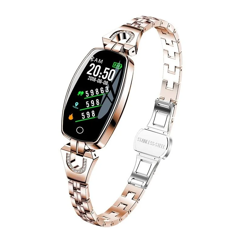

H8 Smart Band Women Fashion Watch Waterproof Fitness Tracker Bracelet Heart Rate Monitoring Gift for Girls Lady Watches