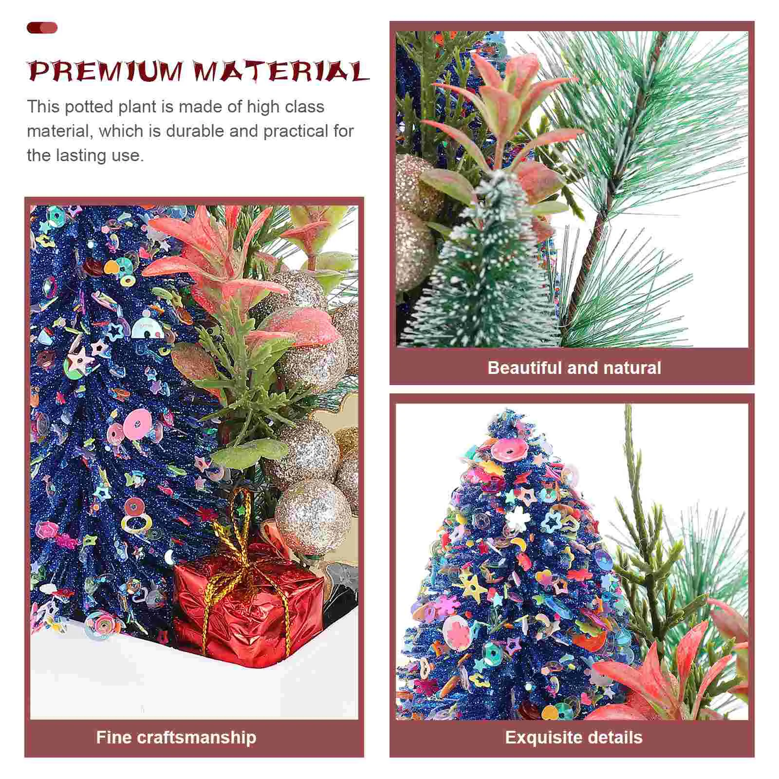 Рослина Рождественская имитация искусственных растений в горшках Поддельное