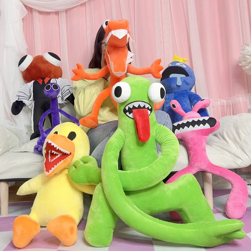 

Радужные друзья, зеленые и синие плюшевые игрушки, зеленые Мультяшные игрушки, куклы, синие монстры, мягкие игрушки-животные для детей, пода...