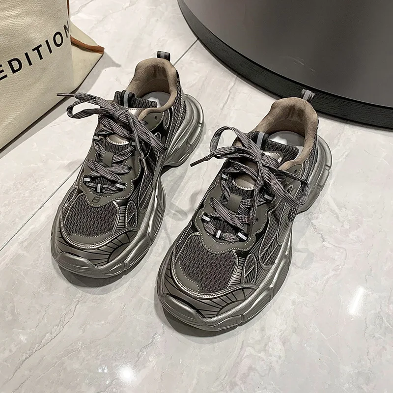 Couple Dad Shoes Women's Spring 2023 New Breathable Niche Leisure Sports Running Men Sneakers