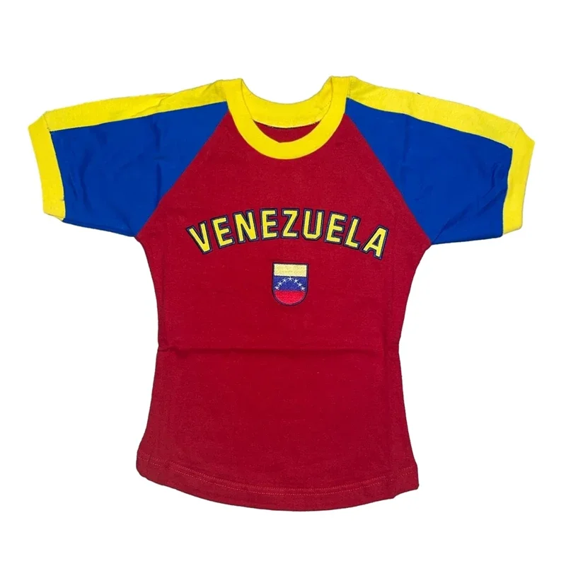 Женский короткий топ с коротким рукавом и графическим принтом Y2k в стиле 90-х