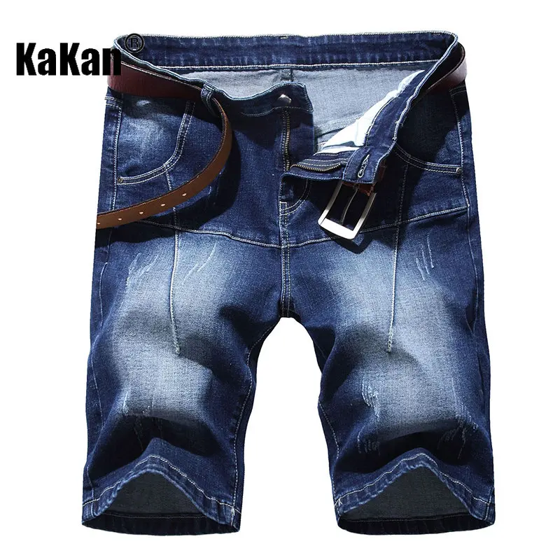 Kakan - 5 Point Pants Jeans, European and American Summer New Straight Jeans for Men K021-332